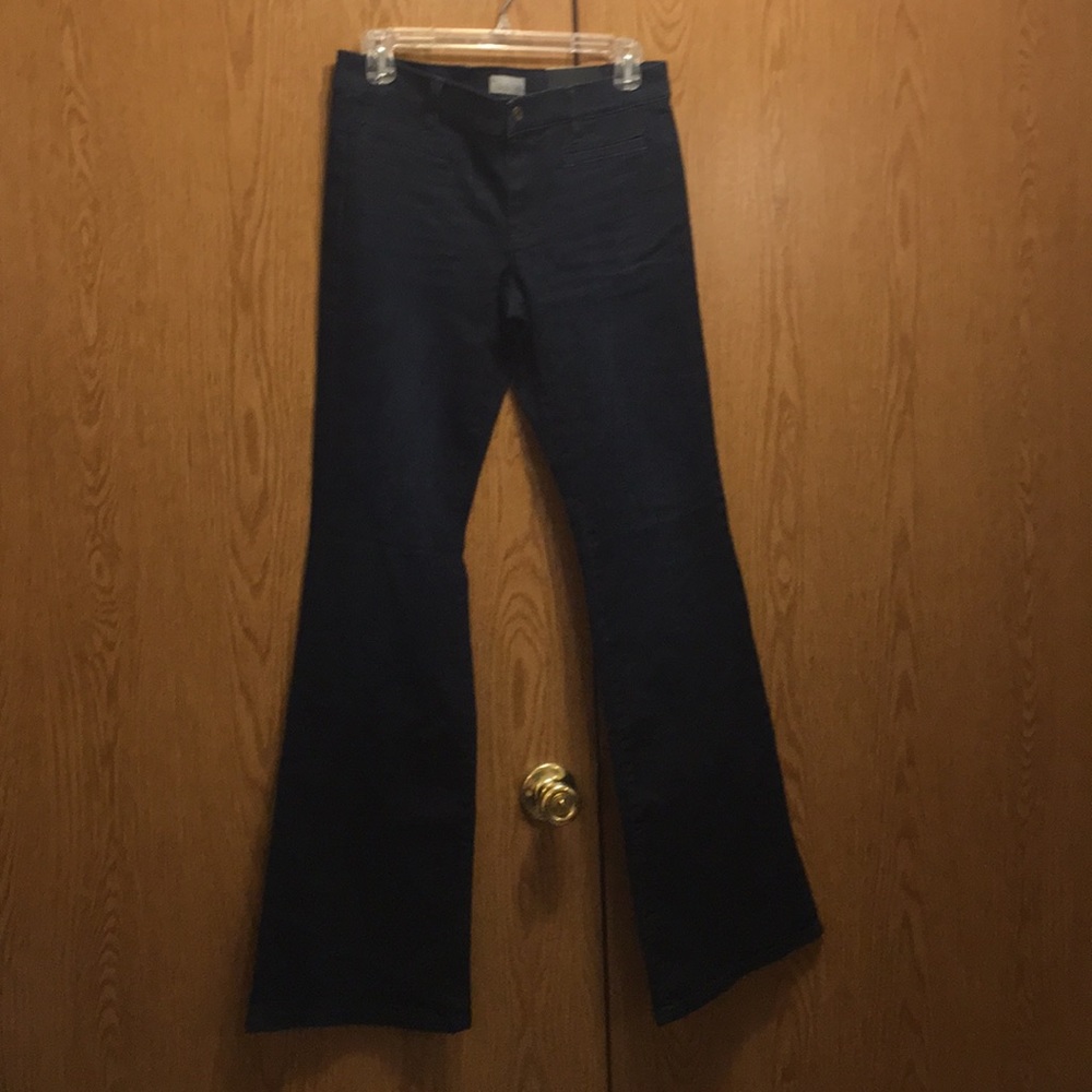 Banana republic wide legs dark denim jeans